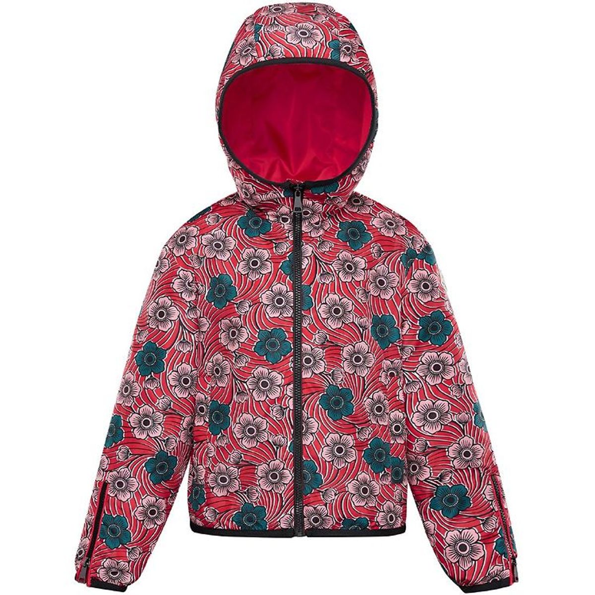 Moncler Jakke - Breanna - Rød m. Blomster