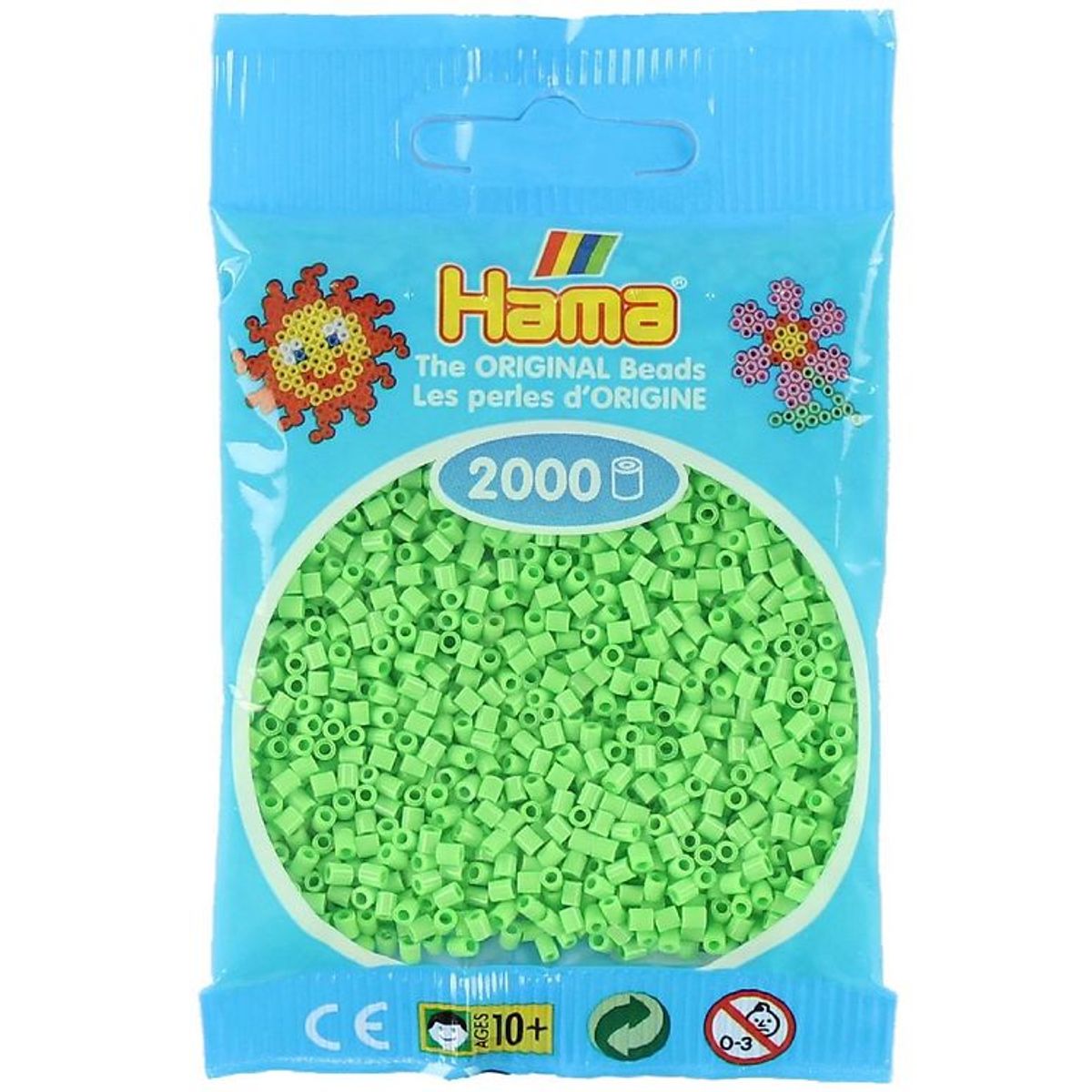 Hama Mini Perler - 2000 stk. - 47 Pastel Grøn