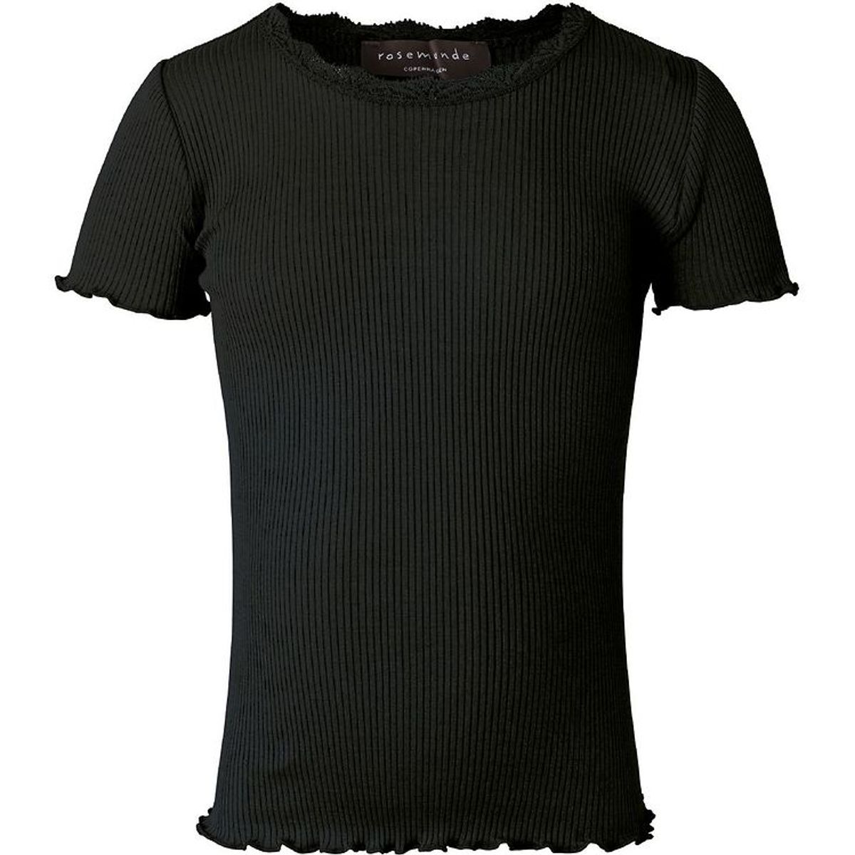 Rosemunde T-shirt - Rib - Sort