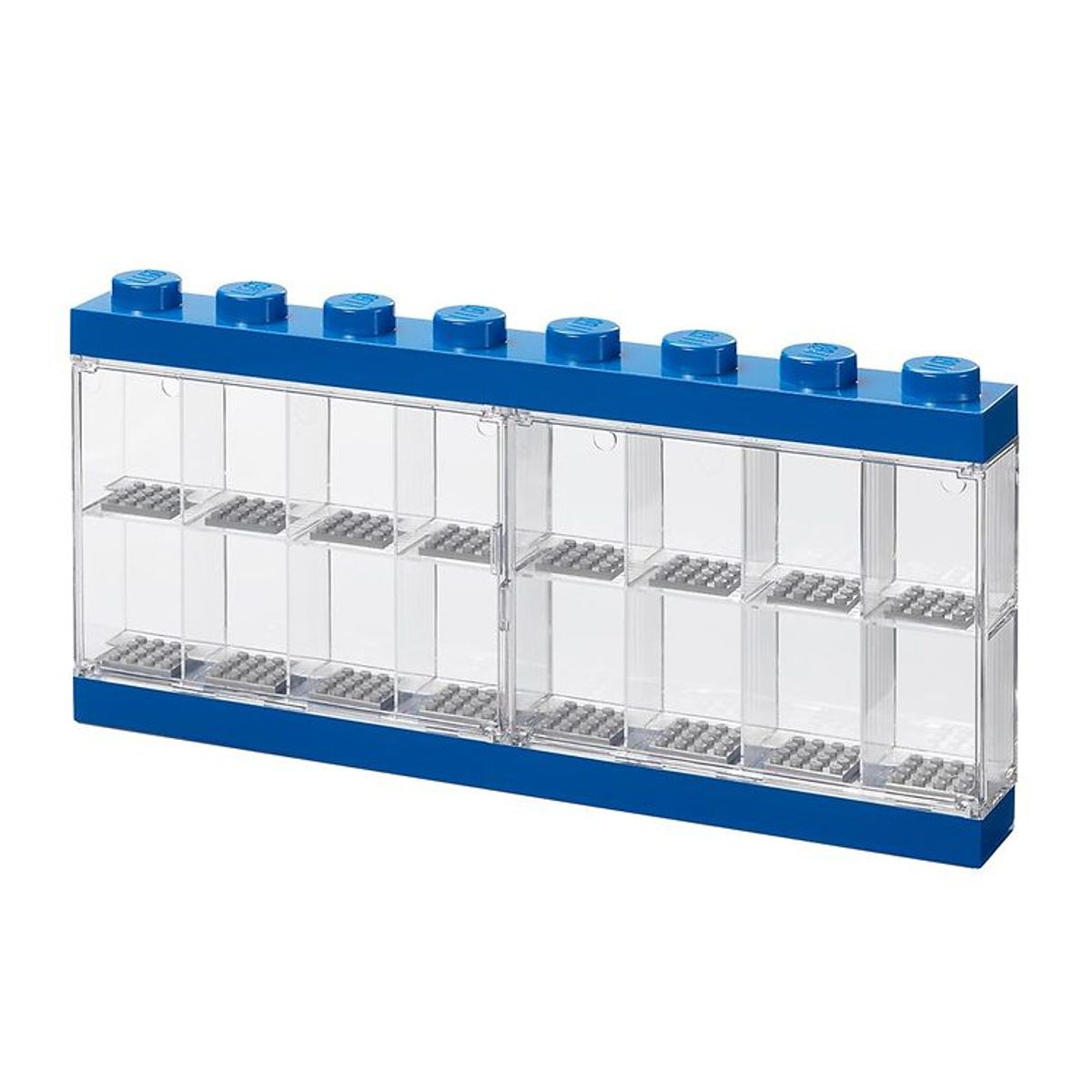 LEGO ® Storage Minifigur Display - 16 rum - 38 cm - Blå