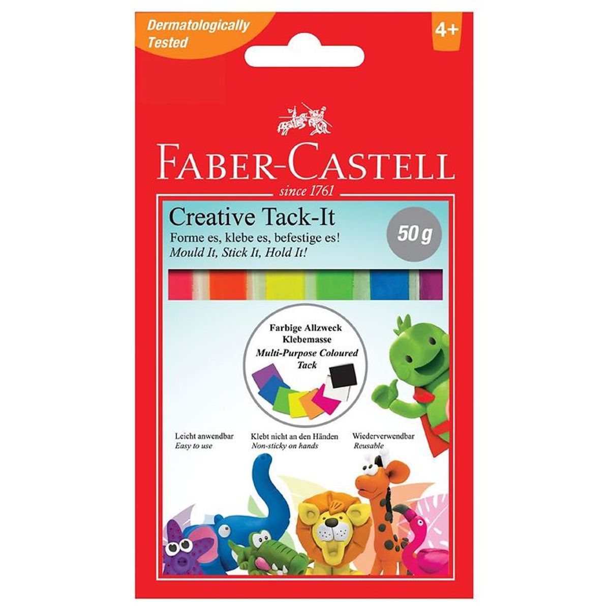 Faber-Castell Hæftemasse - Creative Tack It - 50g - Multifarvet