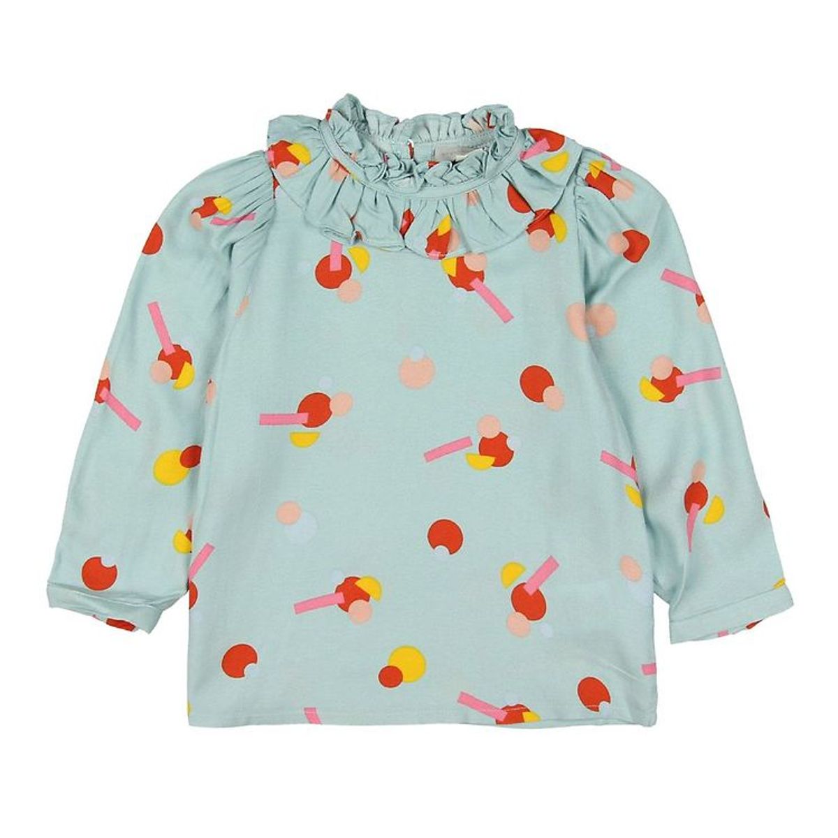 Stella McCartney Kids Bluse - Viskose - Mint m. Mønster