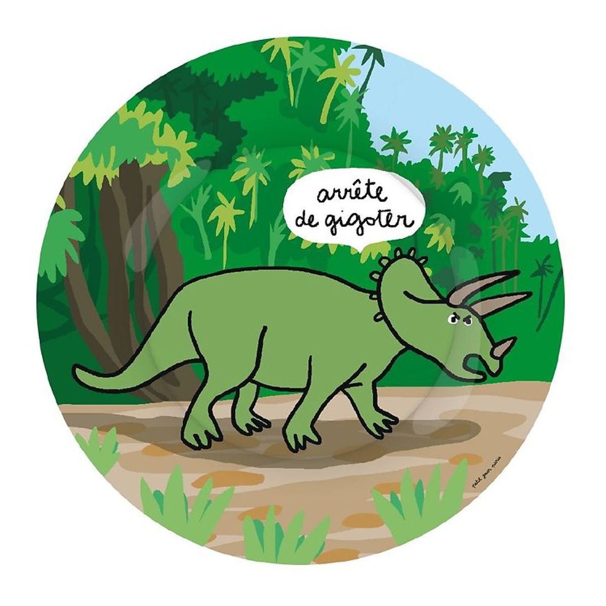 Petit Jour Paris Tallerken - Melamin - Dinosaurus