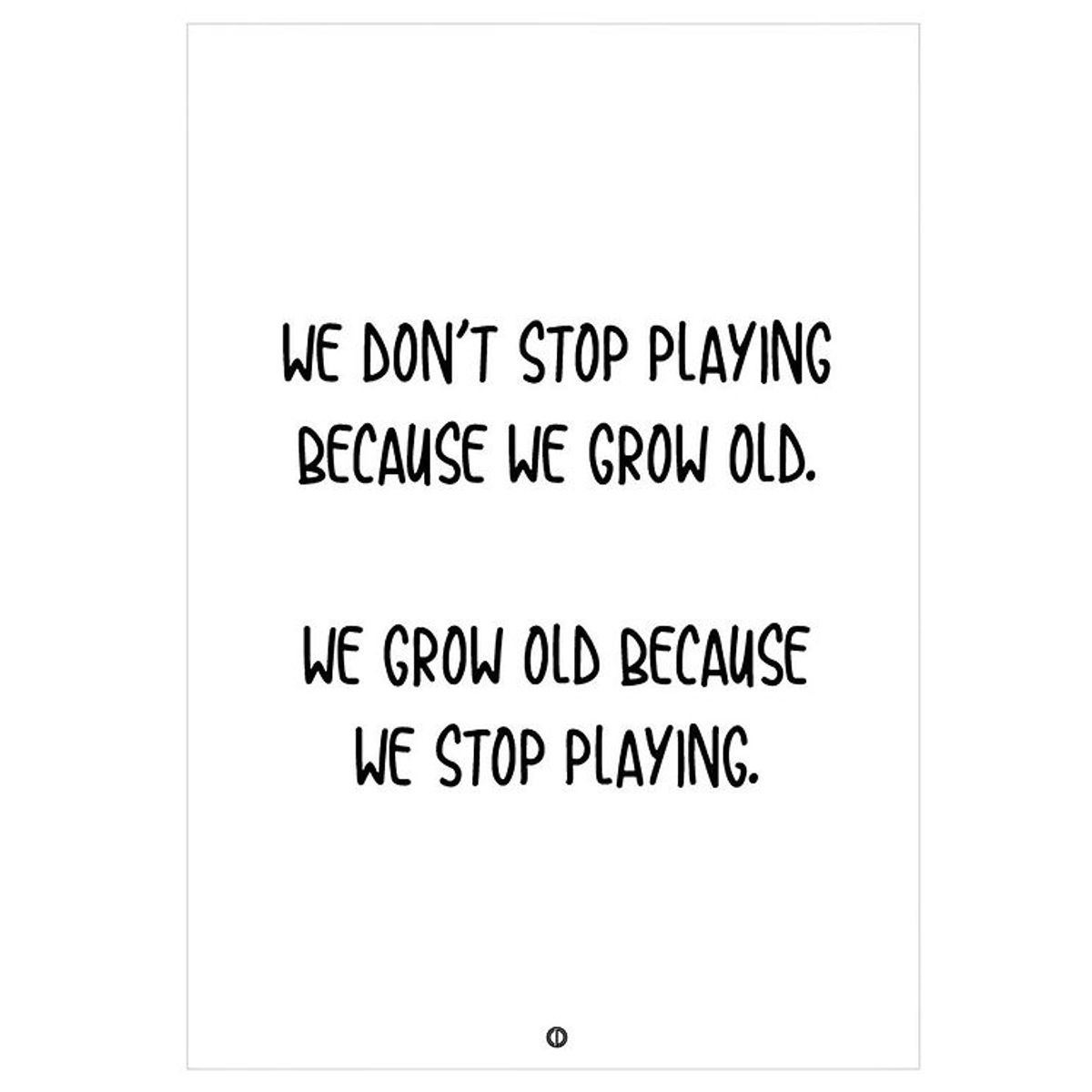 Citatplakat Plakat - B2 - We Grow Old