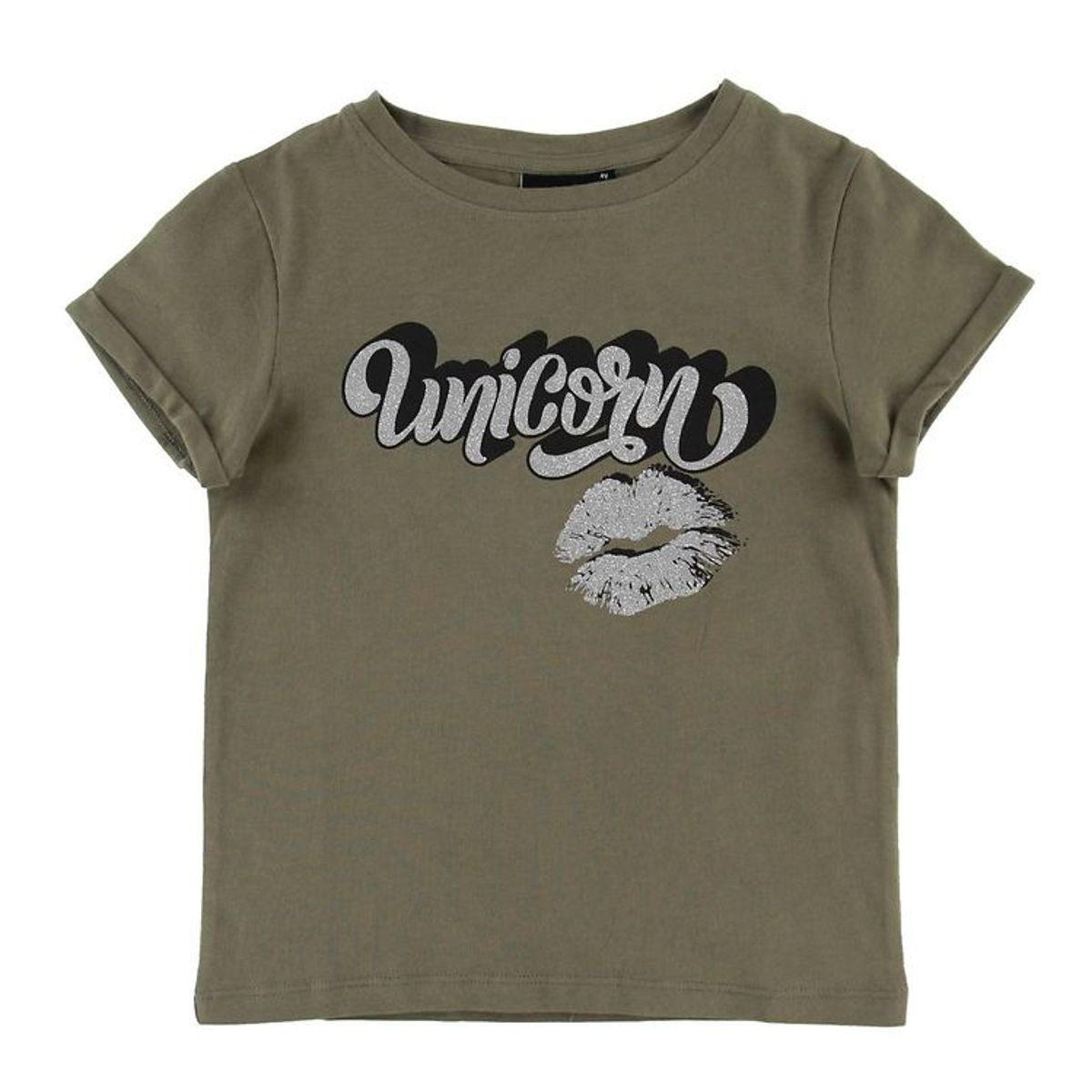 Petit by Sofie Schnoor T-shirt - Liva - Armygrøn m. Unicorn