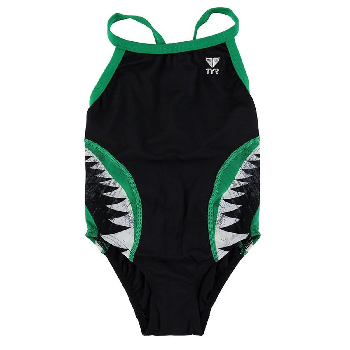 TYR Badedragt - Shark Bite Diamondfit - Sort/Grøn