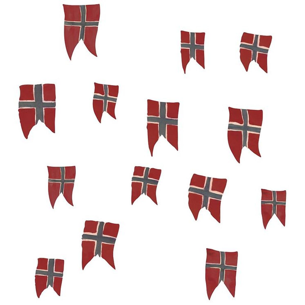 That's Mine Wallstickers - 14 stk - Norsk Flag