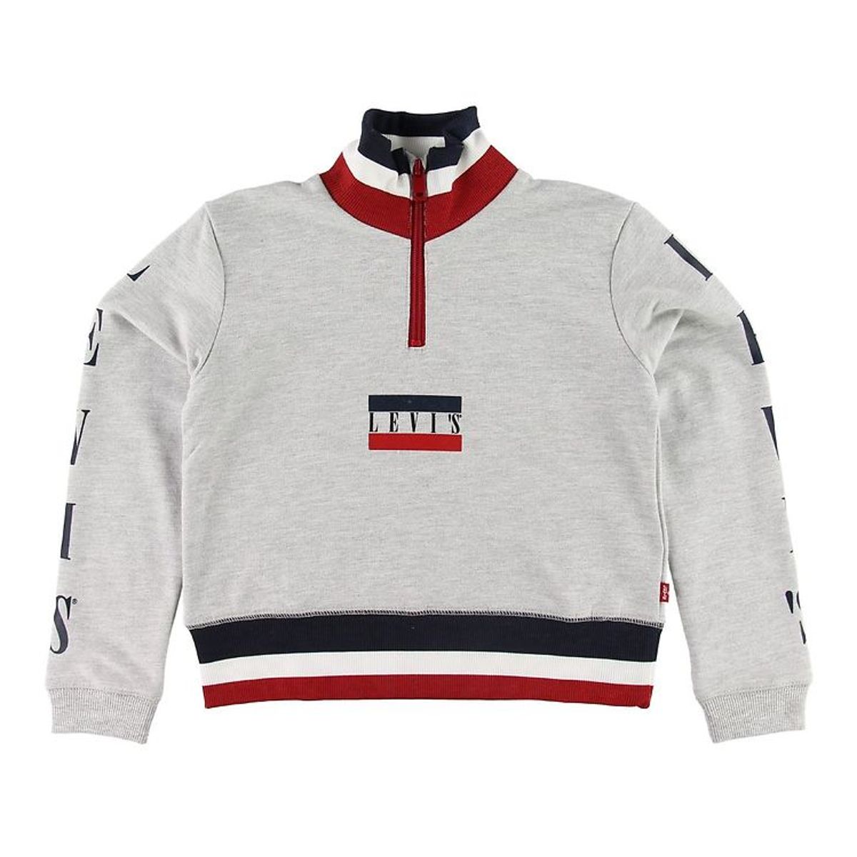 Levis Sweatshirt - Half Zip - Gråmeleret