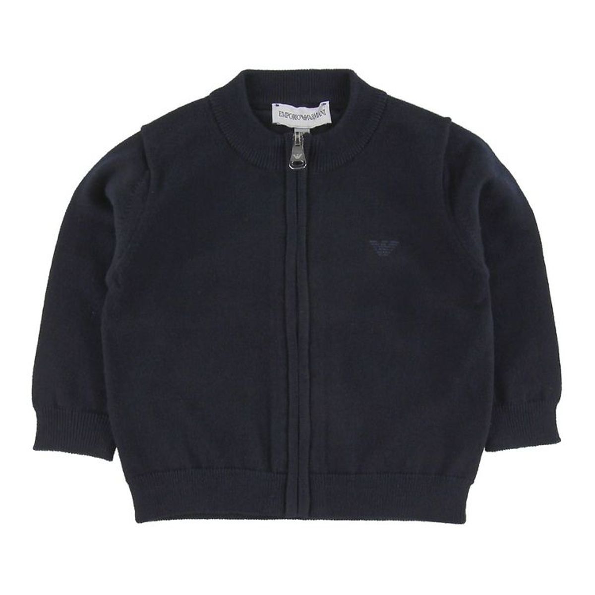 Emporio Armani Cardigan - Bomuld/Uld - Navy