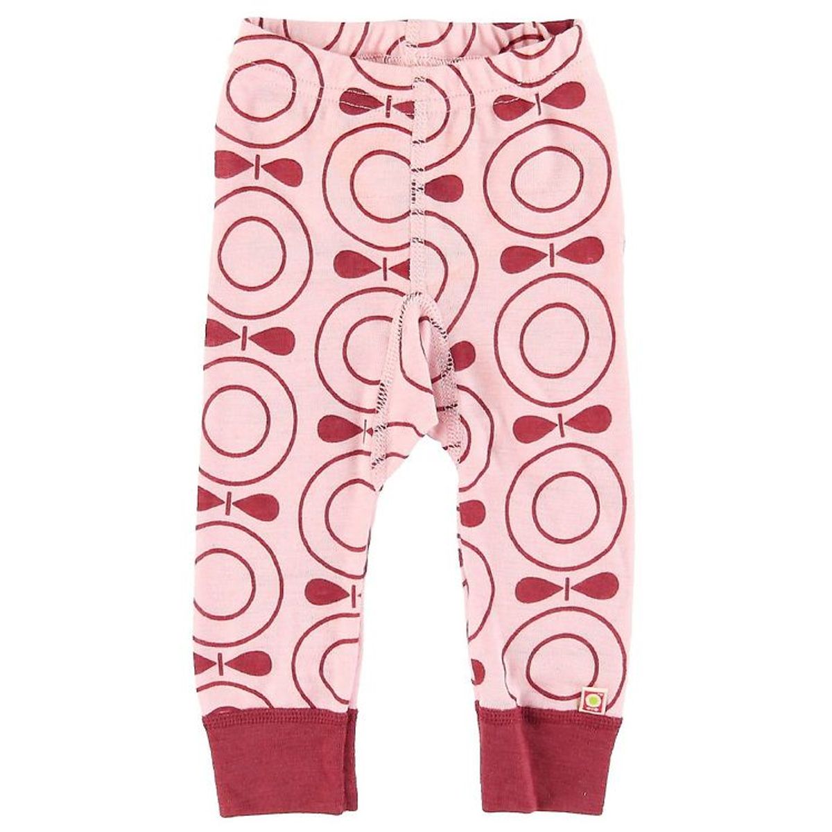 Katvig Leggings - Uld - Rosa m. Æbler