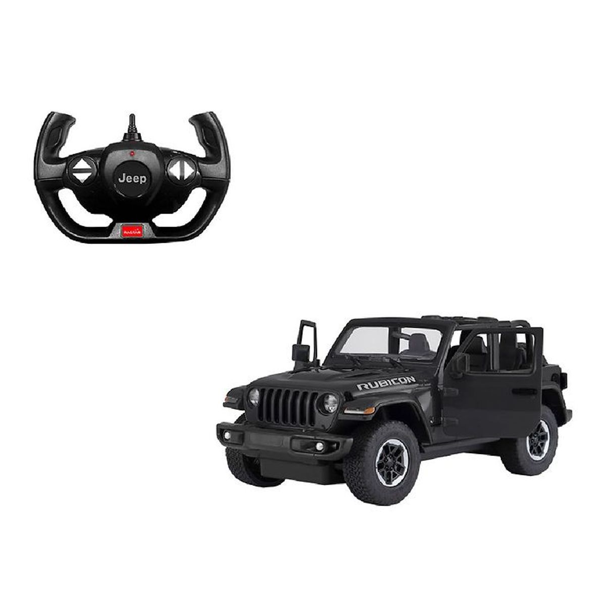 Rastar Fjernstyret Bil m. Lys - Jeep Wrangler Rubicon - 1:14