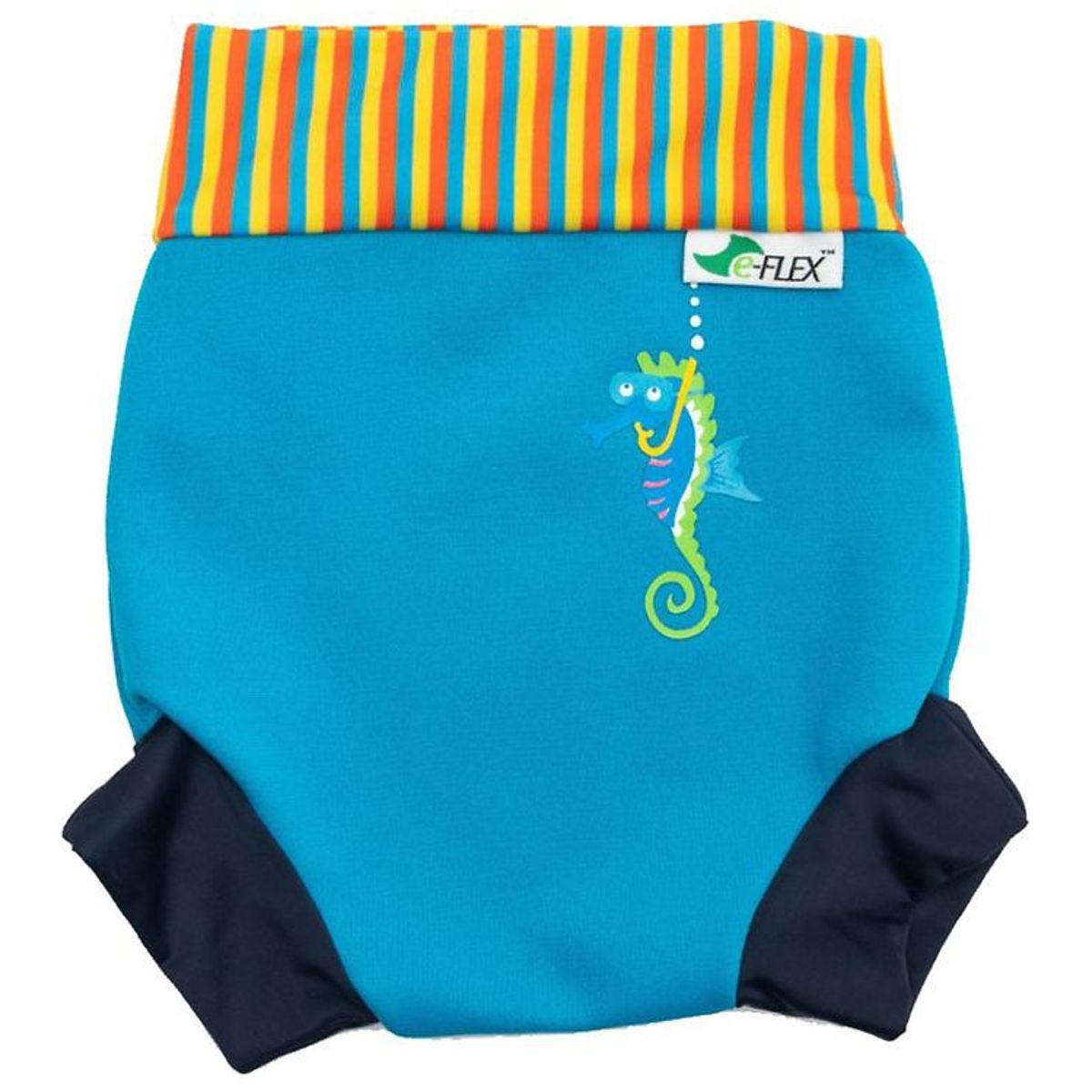 Konfidence Blebadebukser - UV50+ - Swim Nappy - Cyan/Stripe Seab