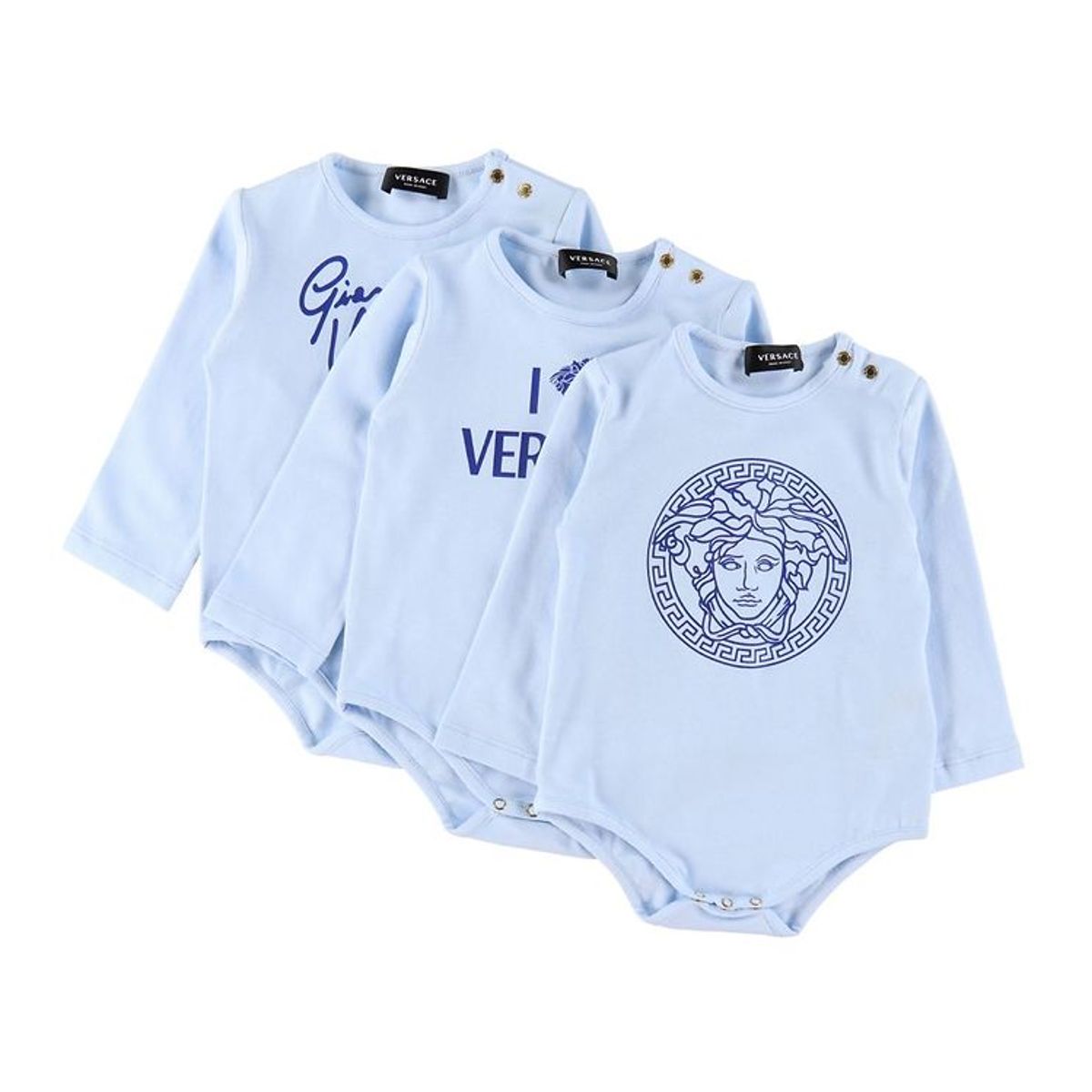 Versace Gaveæske - Bodyer l/æ - 3-pak - Baby Blue