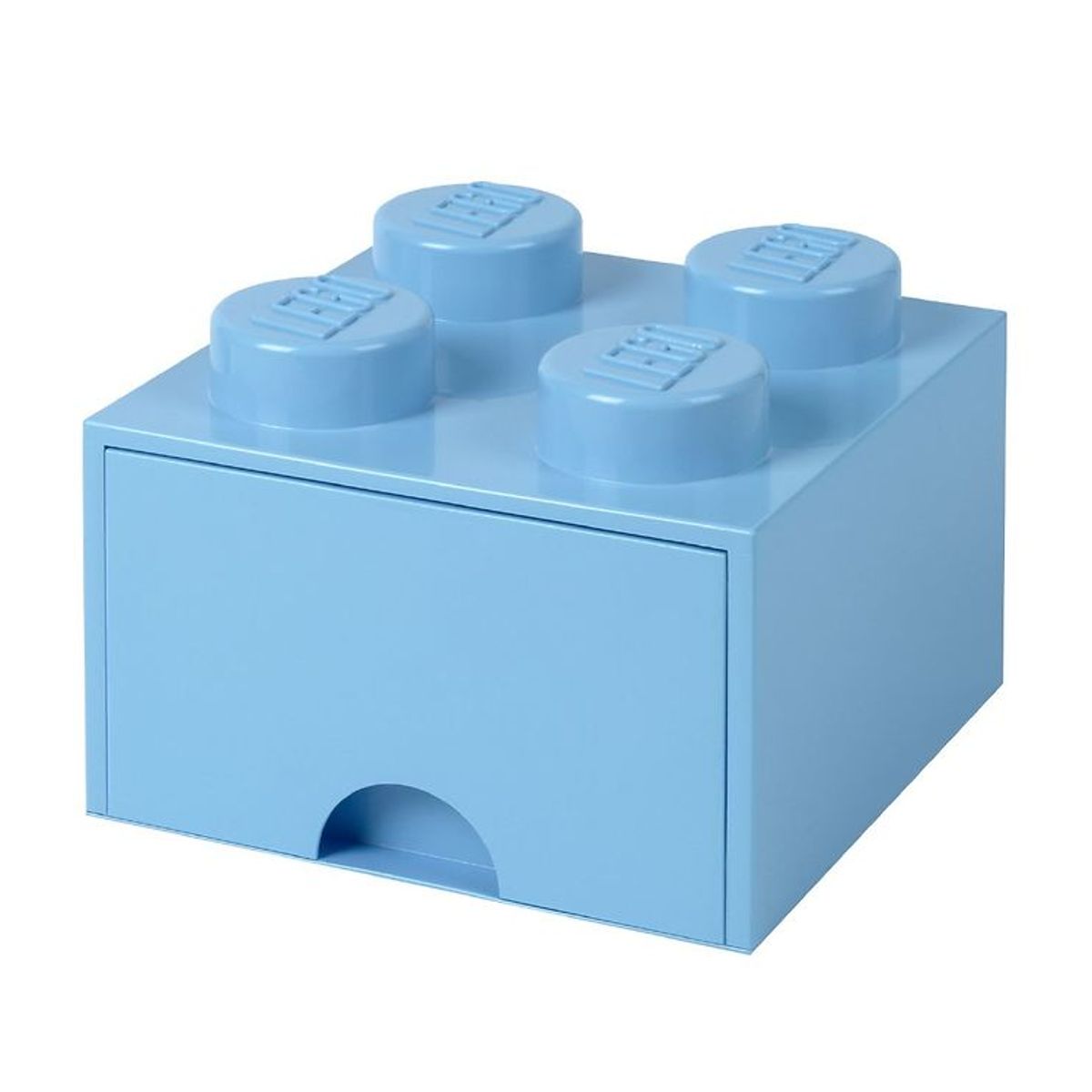 LEGO ® Storage Opbevaringsskuffe - 4 Knopper - 25x25x18 - Lyseblå