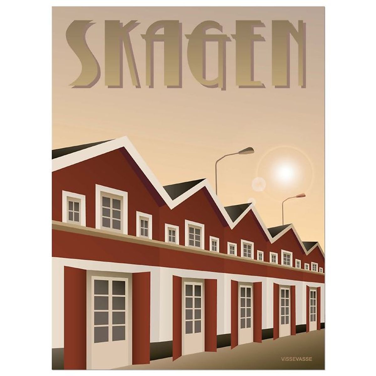 Vissevasse Plakat - 50x70 - Skagen - Havnen