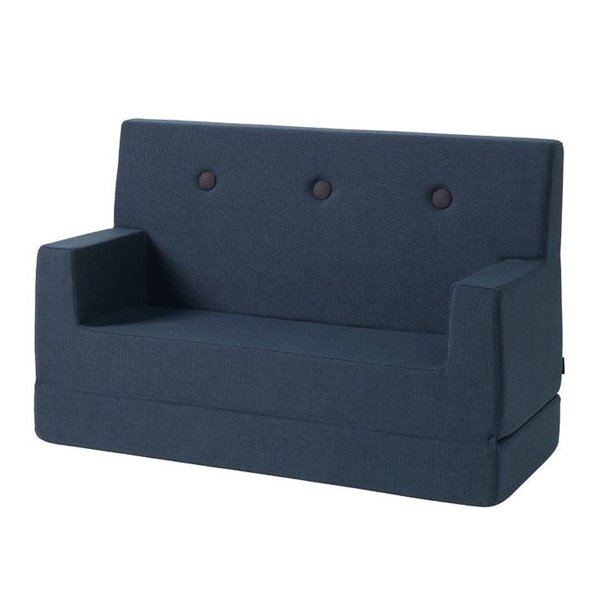 by KlipKlap Sofa - Kids Sofa - 100 cm - Dark Blue/Black