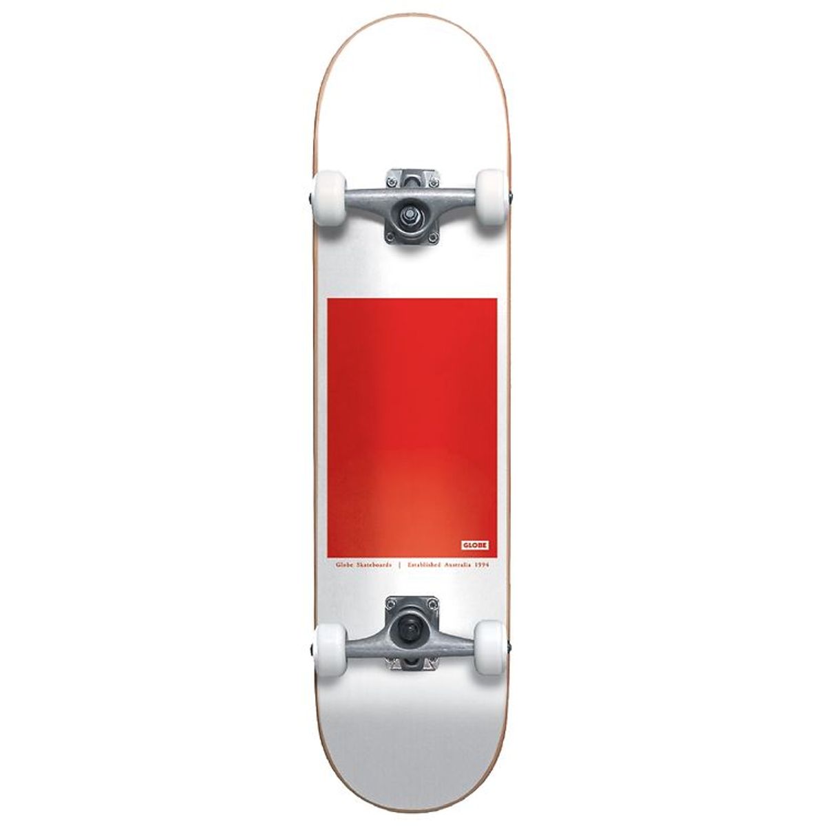 Globe Skateboard - 8'' - G0 Block Serif Complete - Hvid/Rød