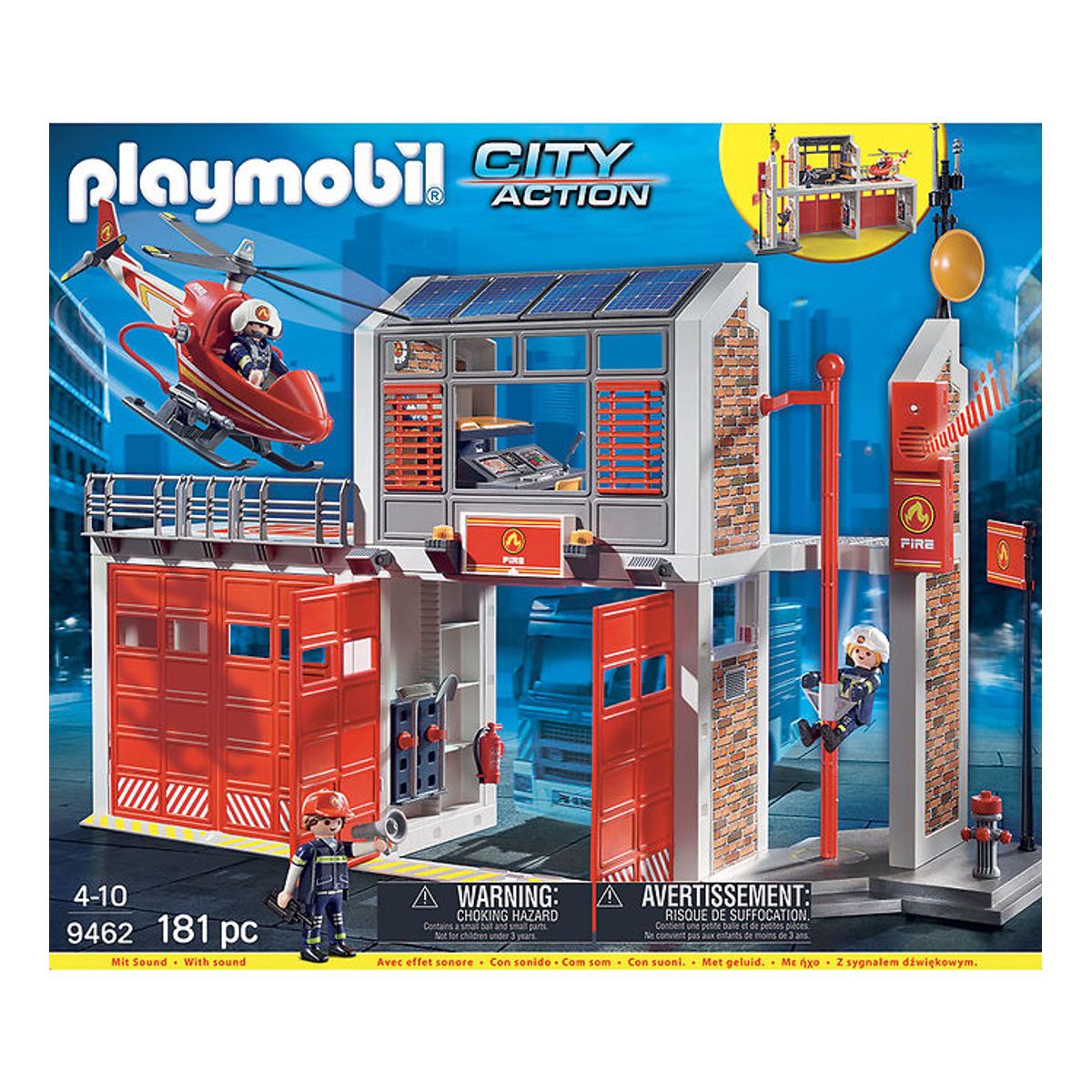 Playmobil City Action - Stor Brandstation - 9462 - 181 Dele