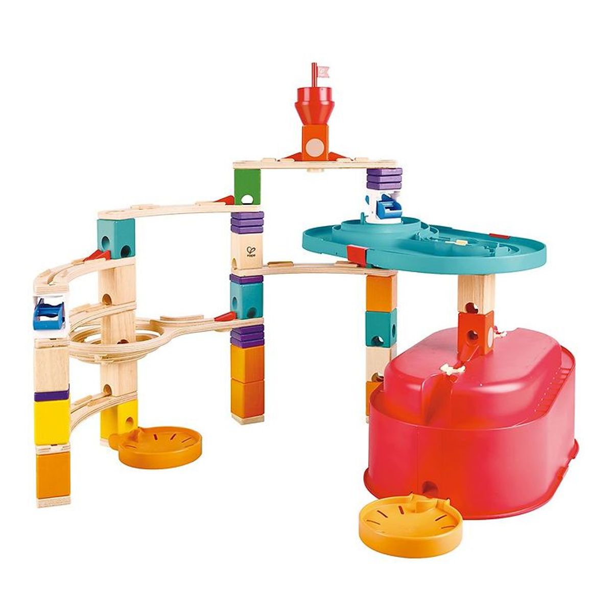 Hape Kuglebane - Quadrilla - 66 Dele - Track Bucket Set