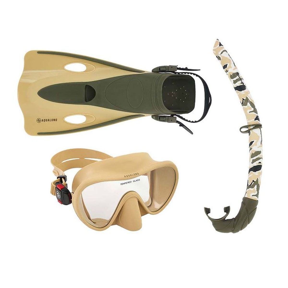 Aqua Lung Snorklesæt - Nabul - Sand/Olive