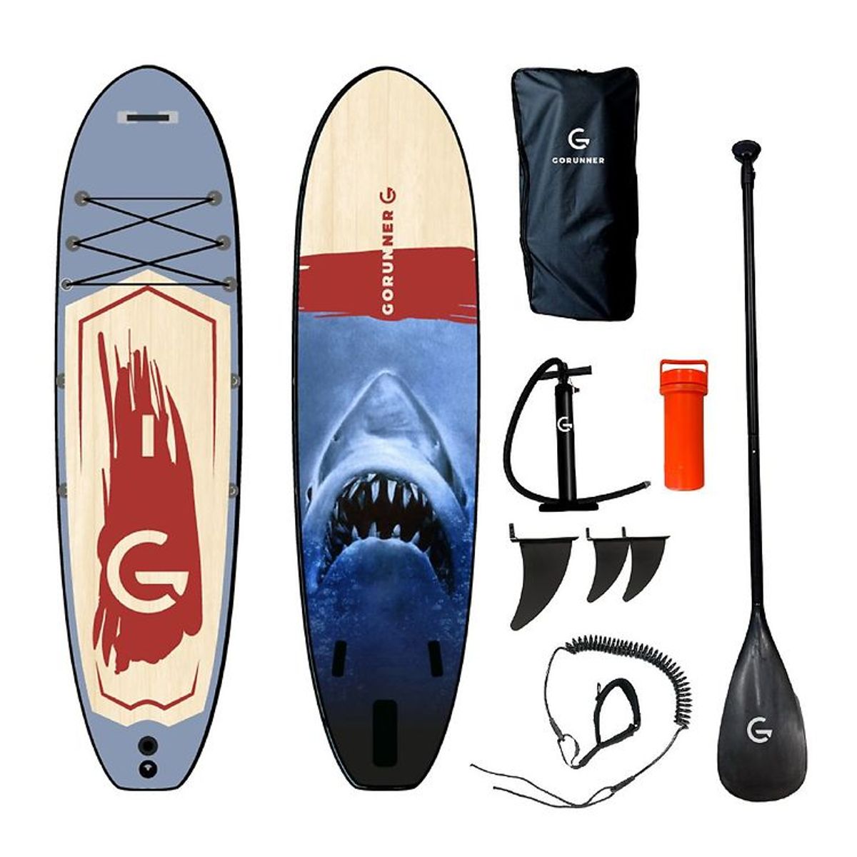 GoRunner Supboard - 320x84 cm - Shark - Blå