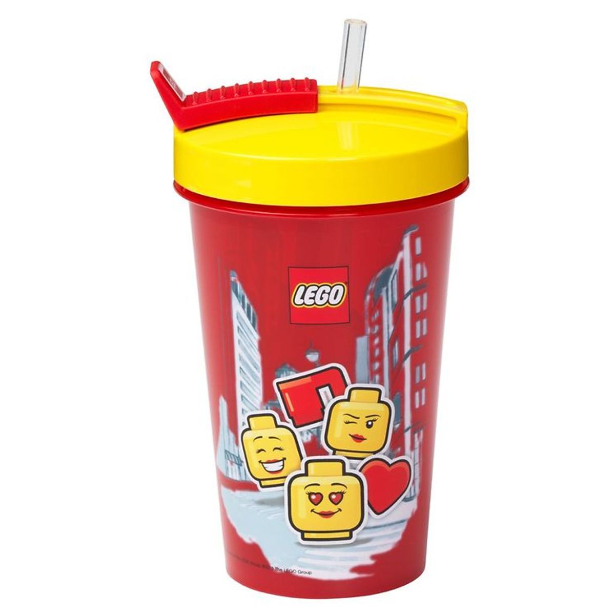 LEGO ® Storage Drikkedunk m. Sugerør - 500 ml - Iconic Girl - Bri