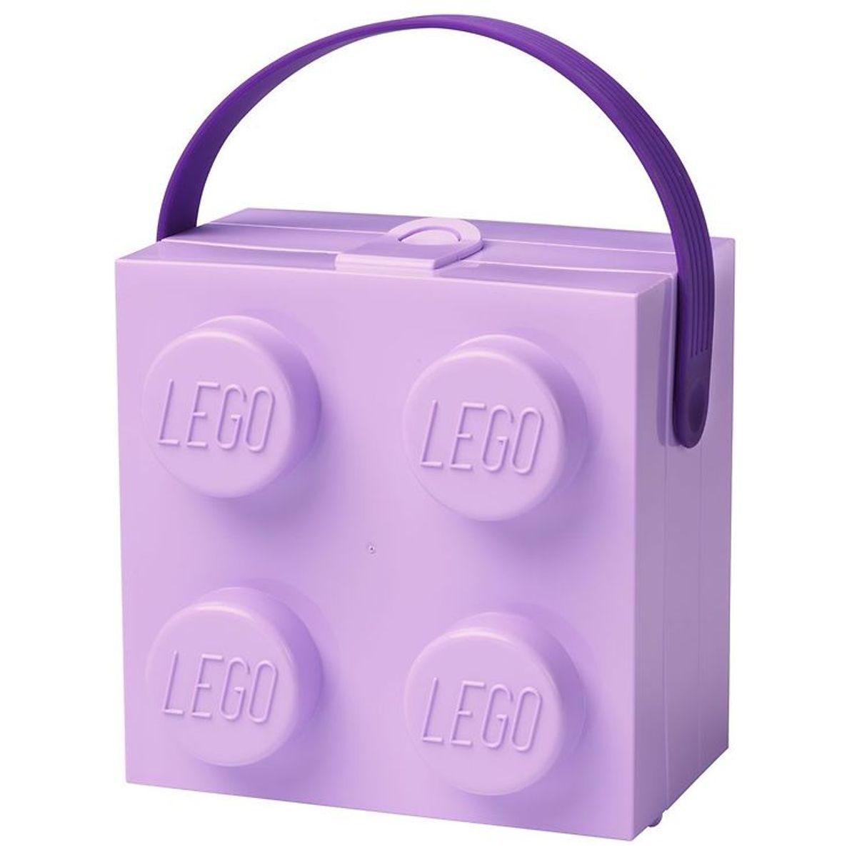 LEGO ® Storage Madkasse - 11,5x15,5x15,8 - 4 Knopper - Lavender