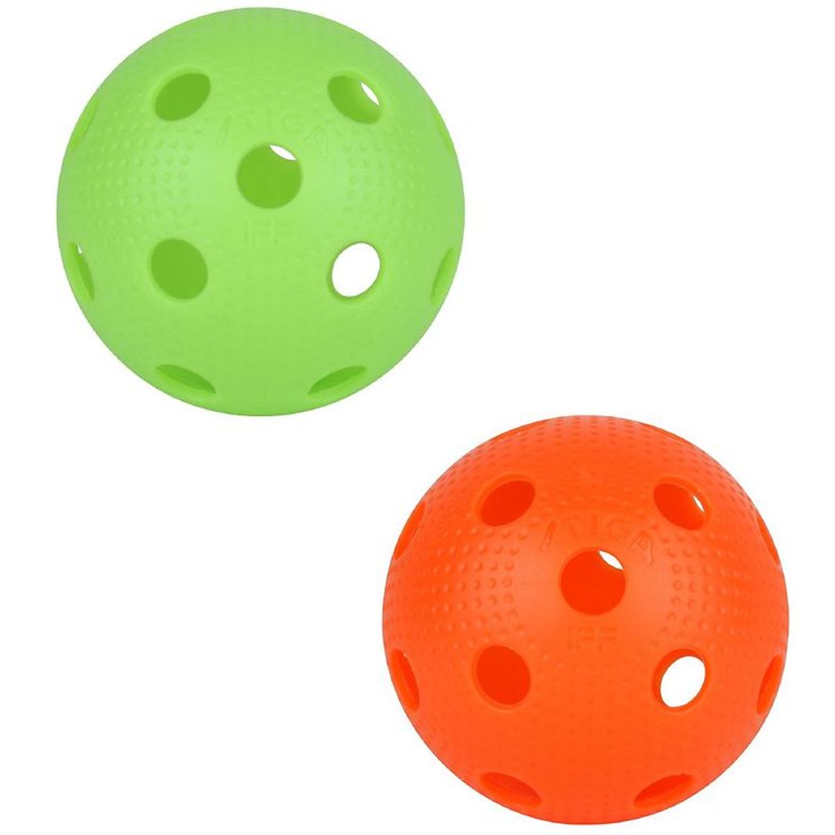 Stiga Bolde - Floorball - 2-pak - Orange/Limegrøn