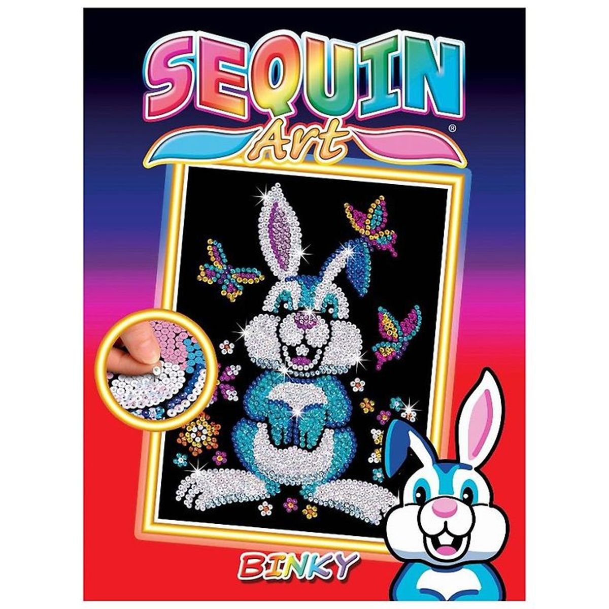 Sequin Art Pailletbillede - Binky - Kanin