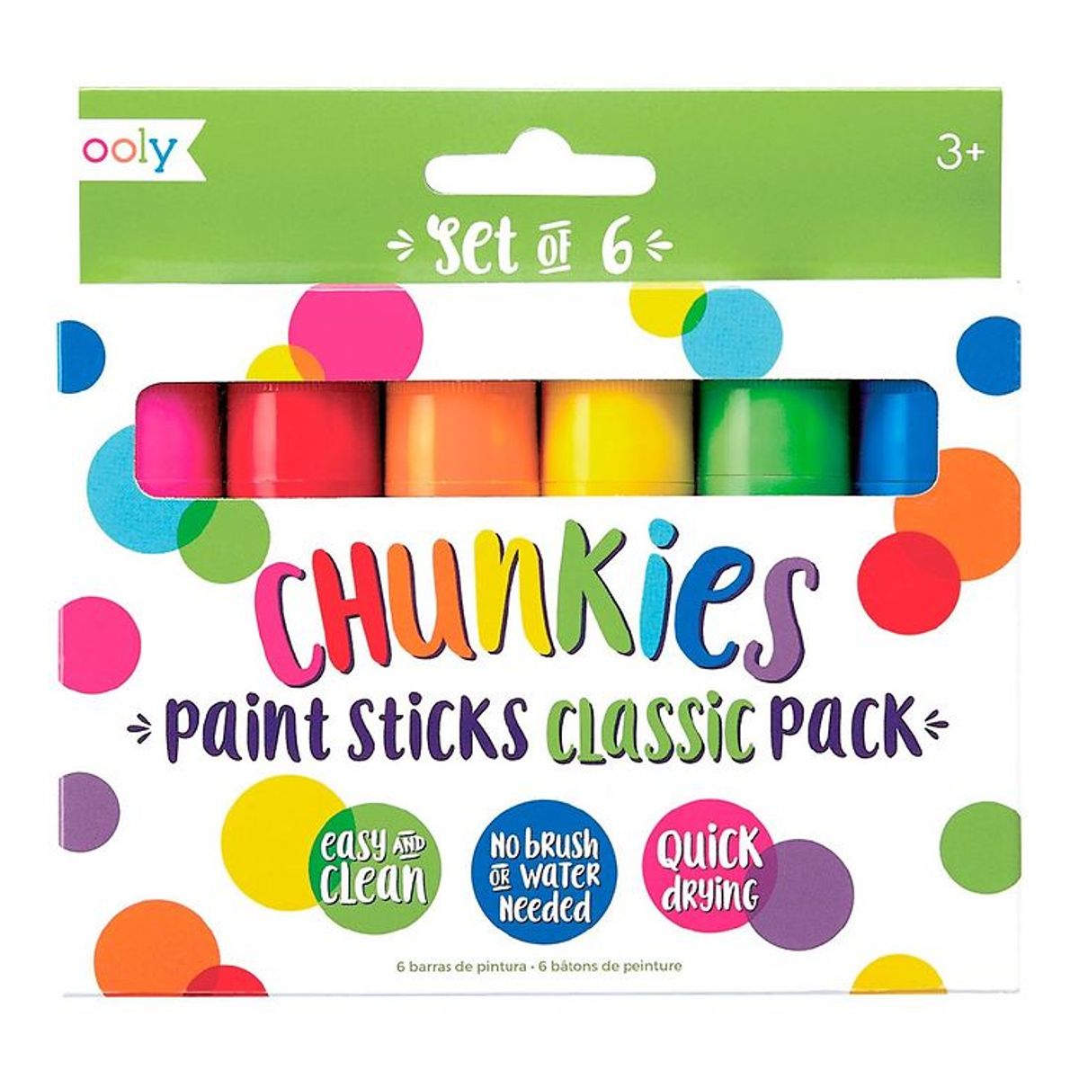 Ooly Jumbo Tuscher - Chunkies Paint Sticks - 6 stk - Multifarvet