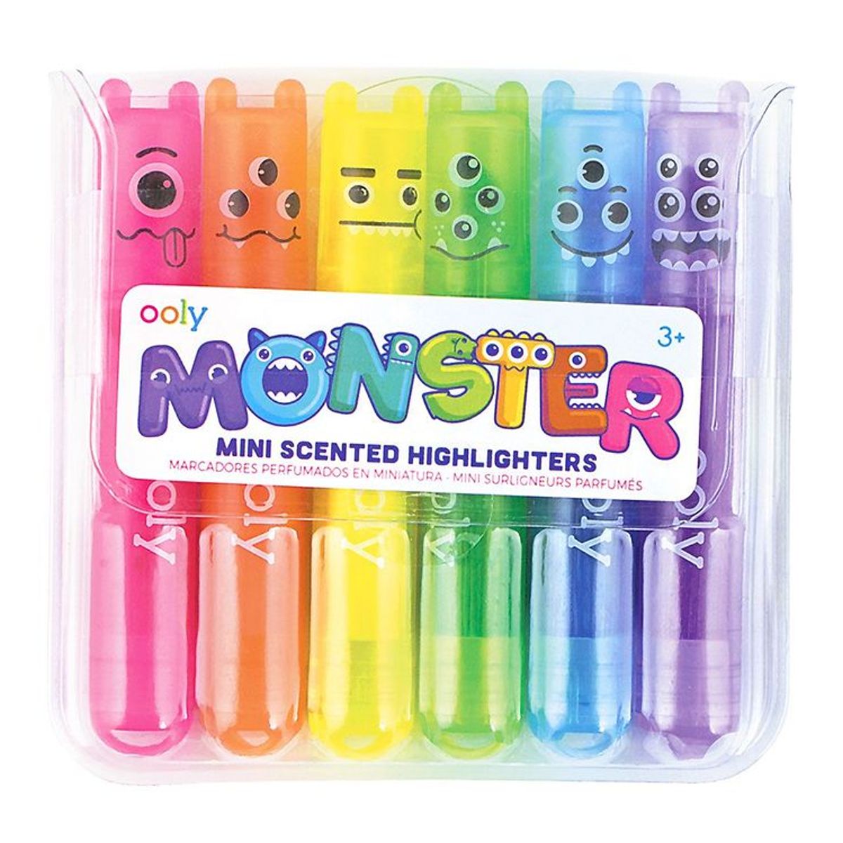 Ooly Mini Overstregningstuscher m. Duft - Monster - 6 stk