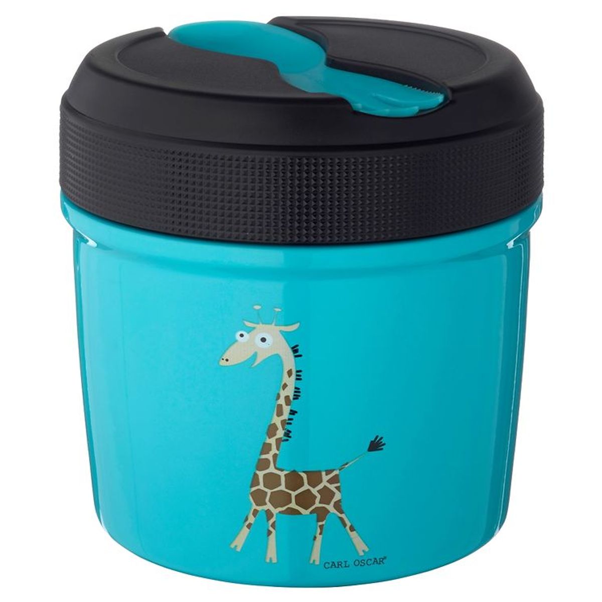 Carl Oscar Termomadkasse - 0,5 L - Turquoise Giraffe