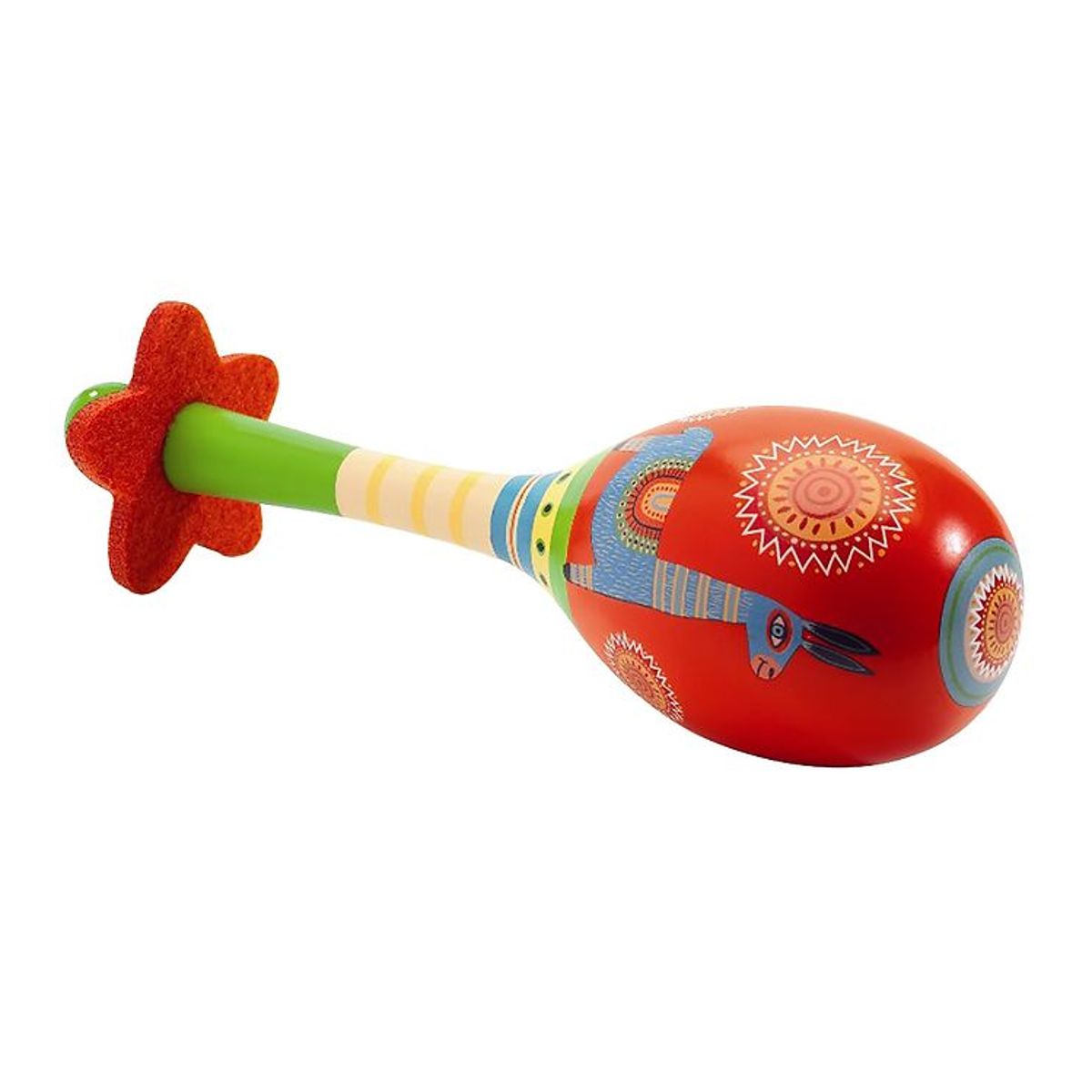 Djeco Maraca - 17 cm - Rød