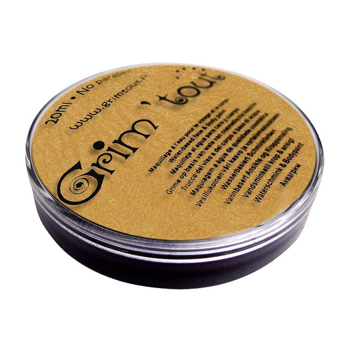 Grim Tout Ansigtsmaling - 20 ml - Skinnende Guld