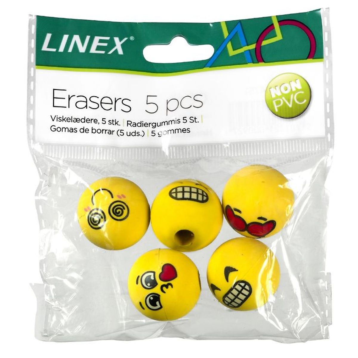 Linex Viskelæder - 5 stk. - Emojis