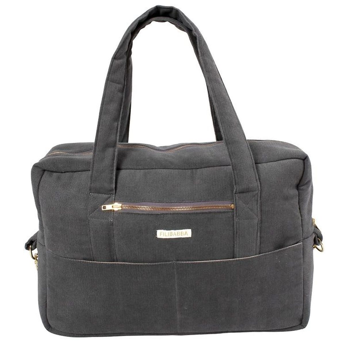 Filibabba Mommy Bag - Fløjl - Stone Grey