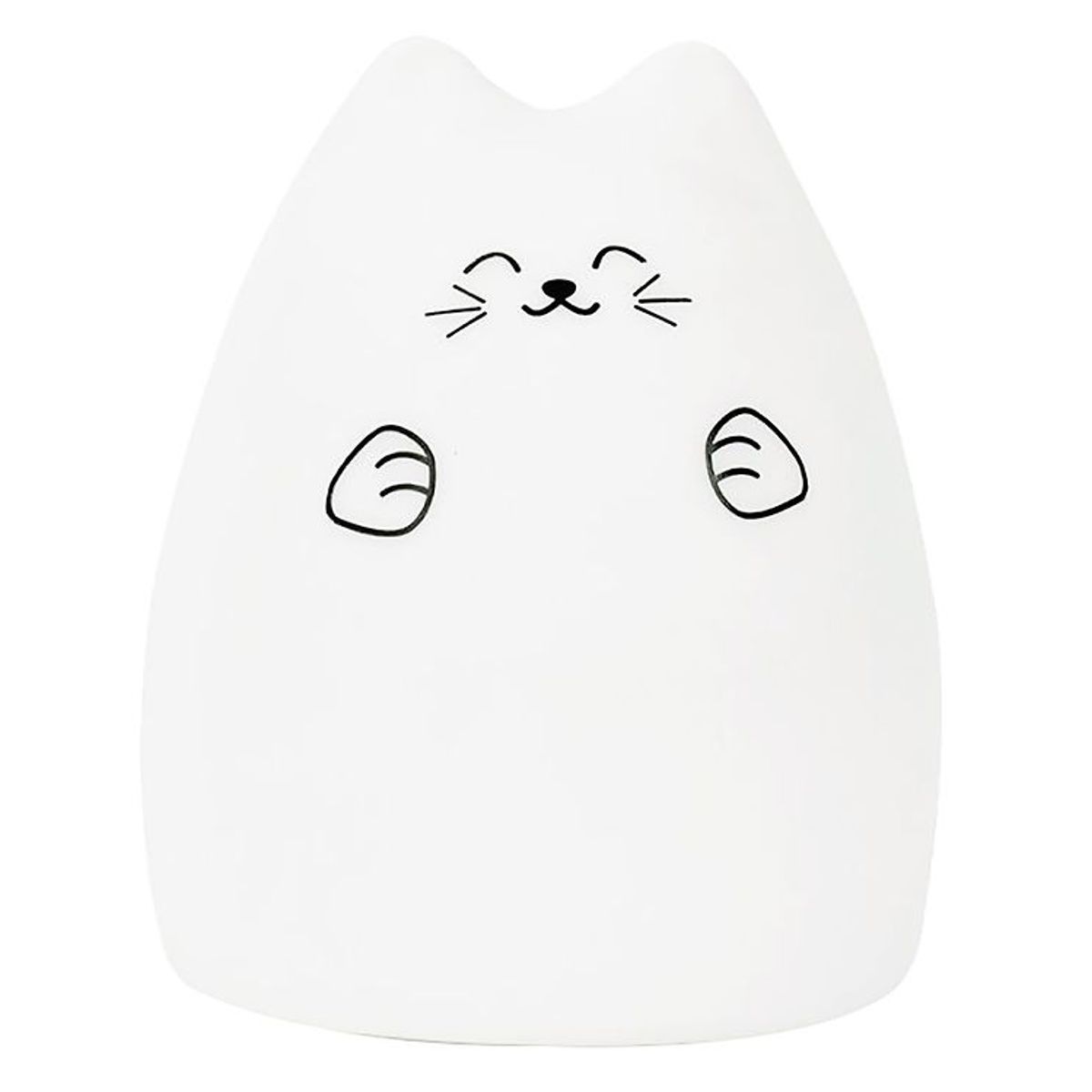 Rabbit & Friends Lampe - 15x11 cm - Kat - Hvid