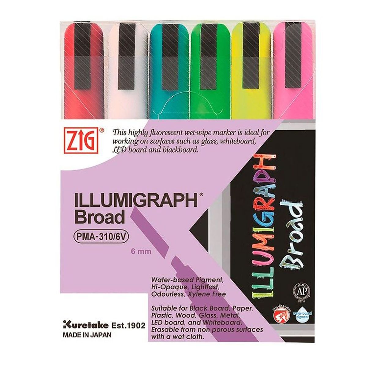 Zig Tuscher - Illumigraph - 6 mm - 6 stk