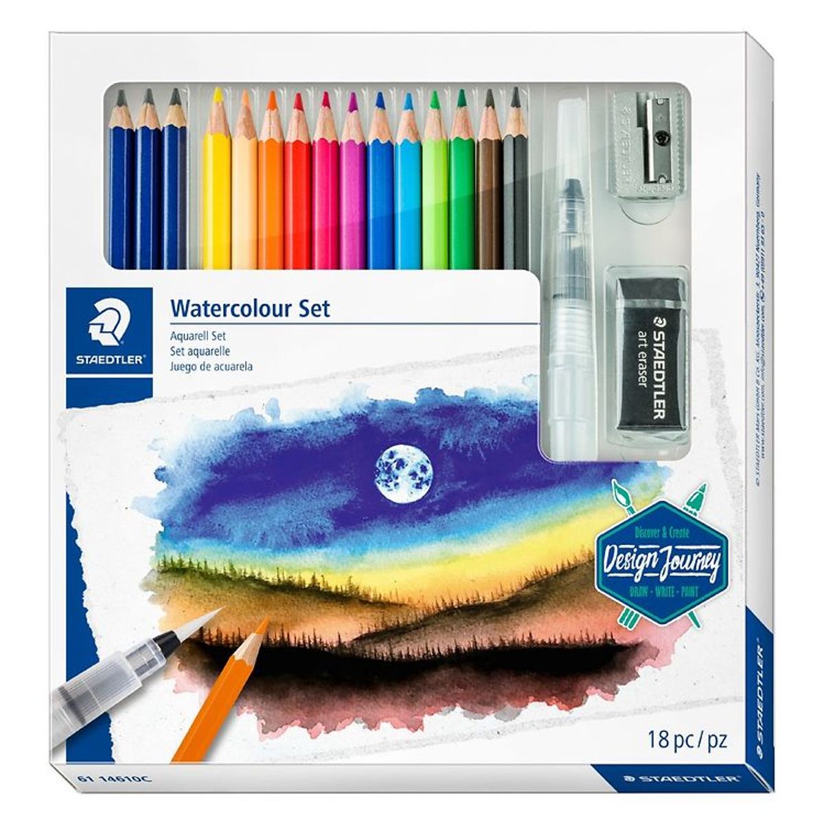 Staedtler Farveblyanter - Watercolour Set - 18 dele