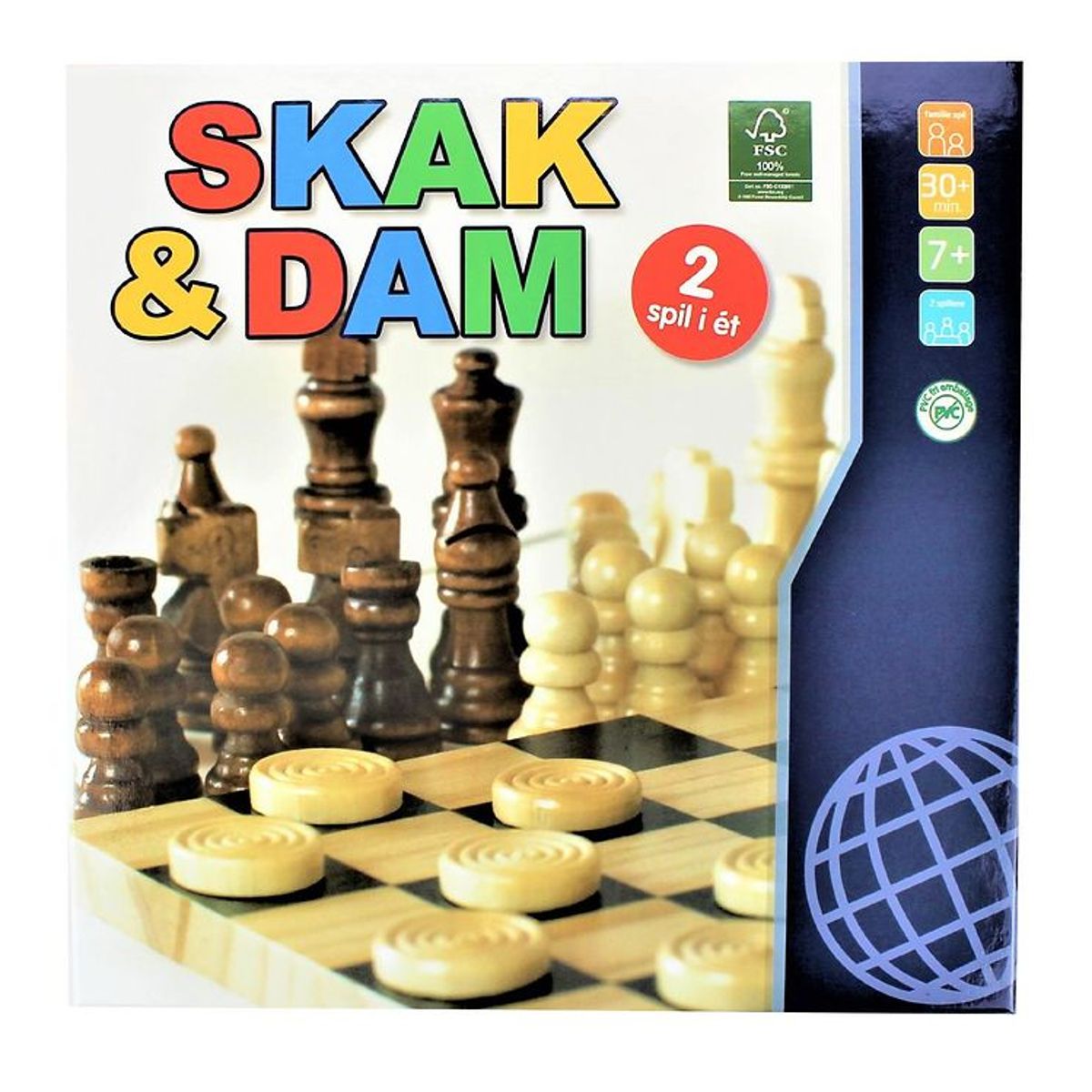 GA Leg Spil - Træ - Skak & Dam