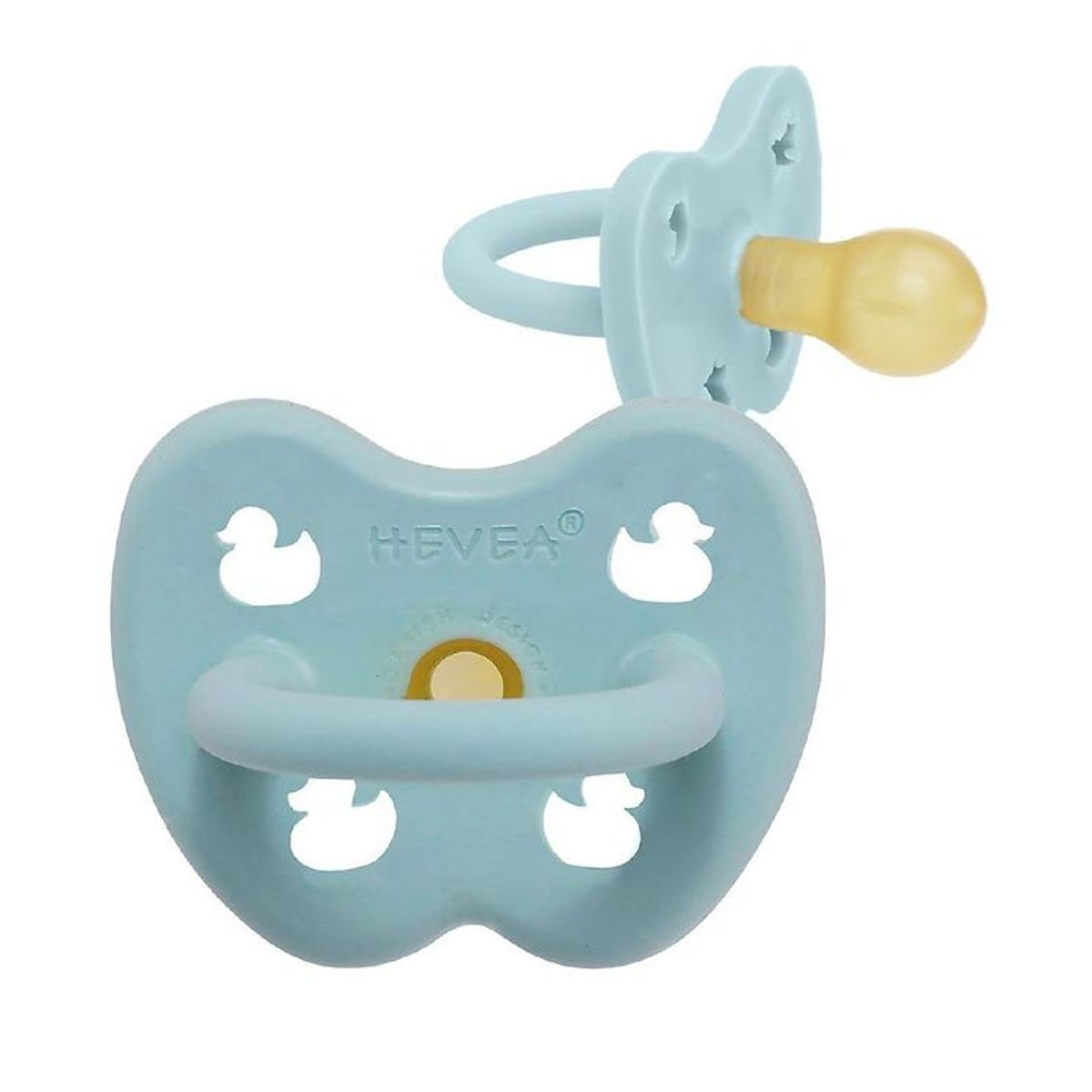 Hevea Sut - 0-3 mdr - Naturgummi - Baby Blue m. Ænder