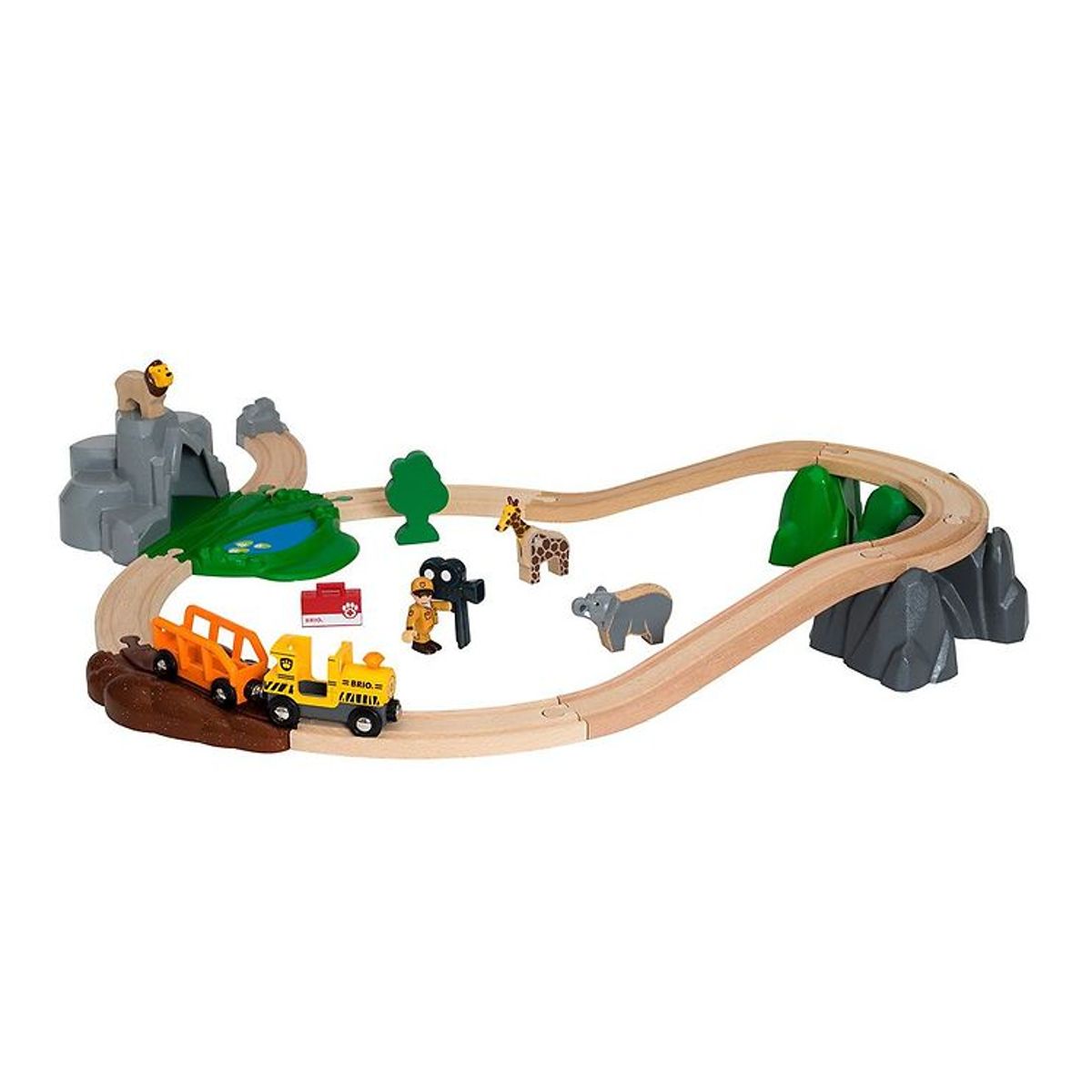 BRIO World Safari Eventyrsæt m. Togbane - 26 dele 33960