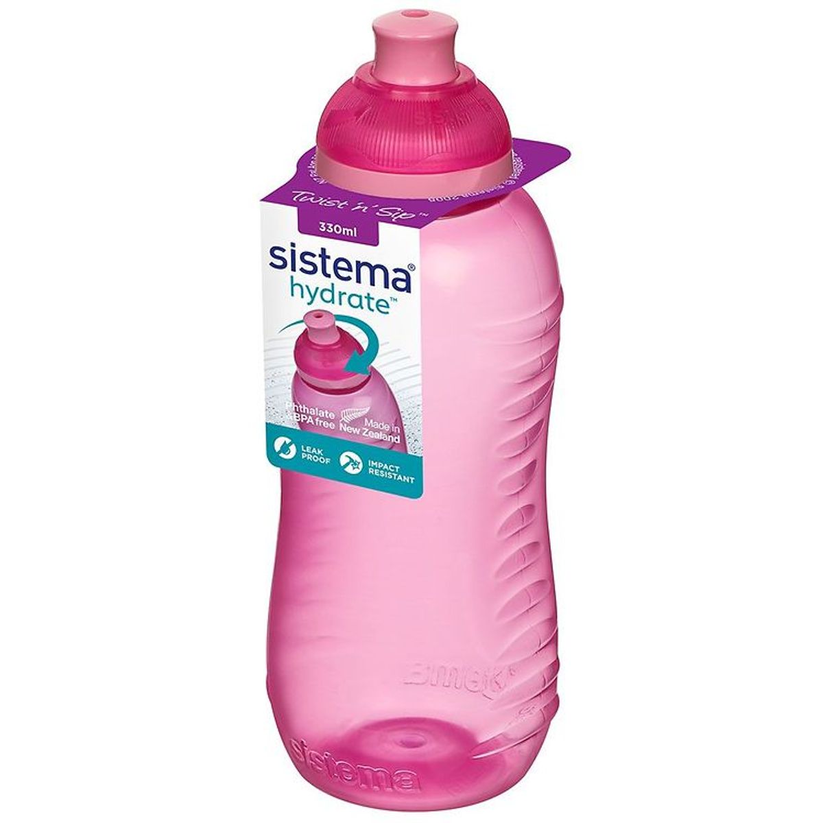 Sistema Drikkedunk - Squeeze - 330 ml - Pink m. Lyserød