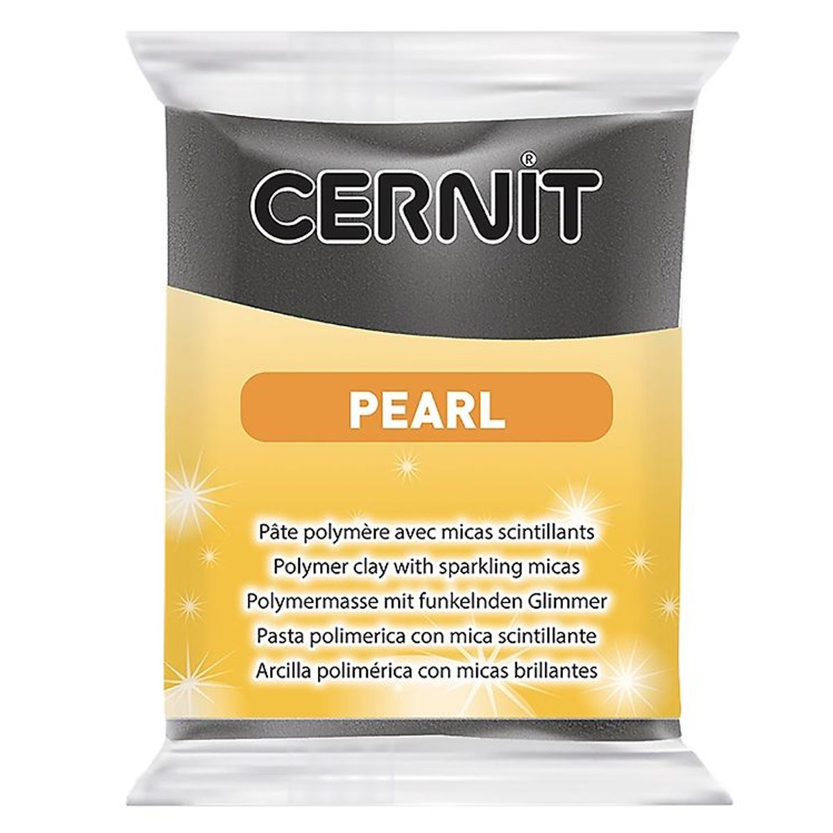 Cernit Polymer Ler - Pearl - Sort