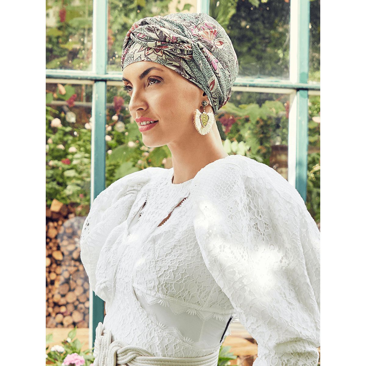 Amber Turban Set | Cheerful Garden Green