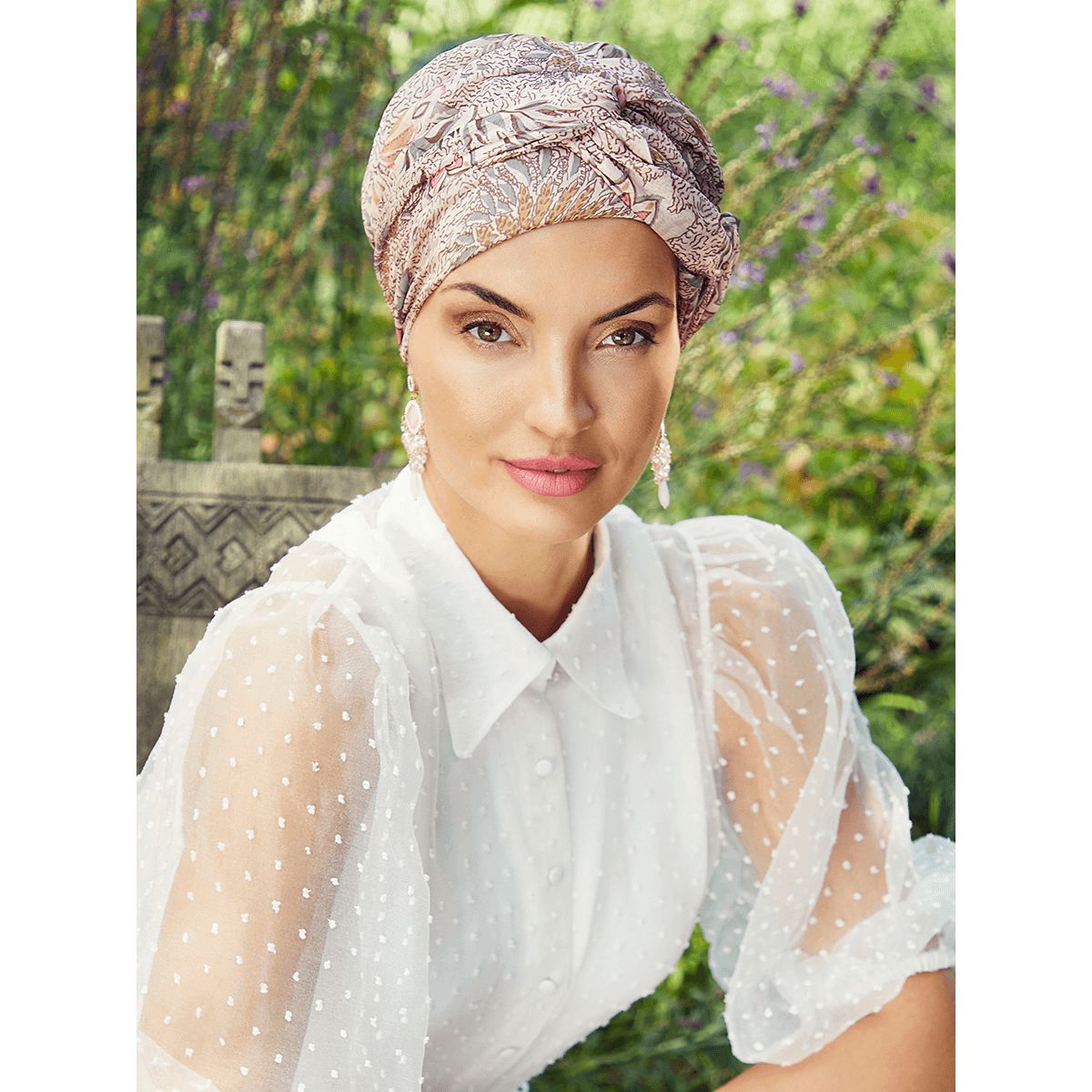 Amber Turban Set | Pastel Rose Bouquet