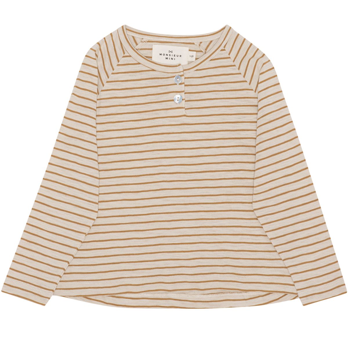 Organic stribet bluse (5-6 år)