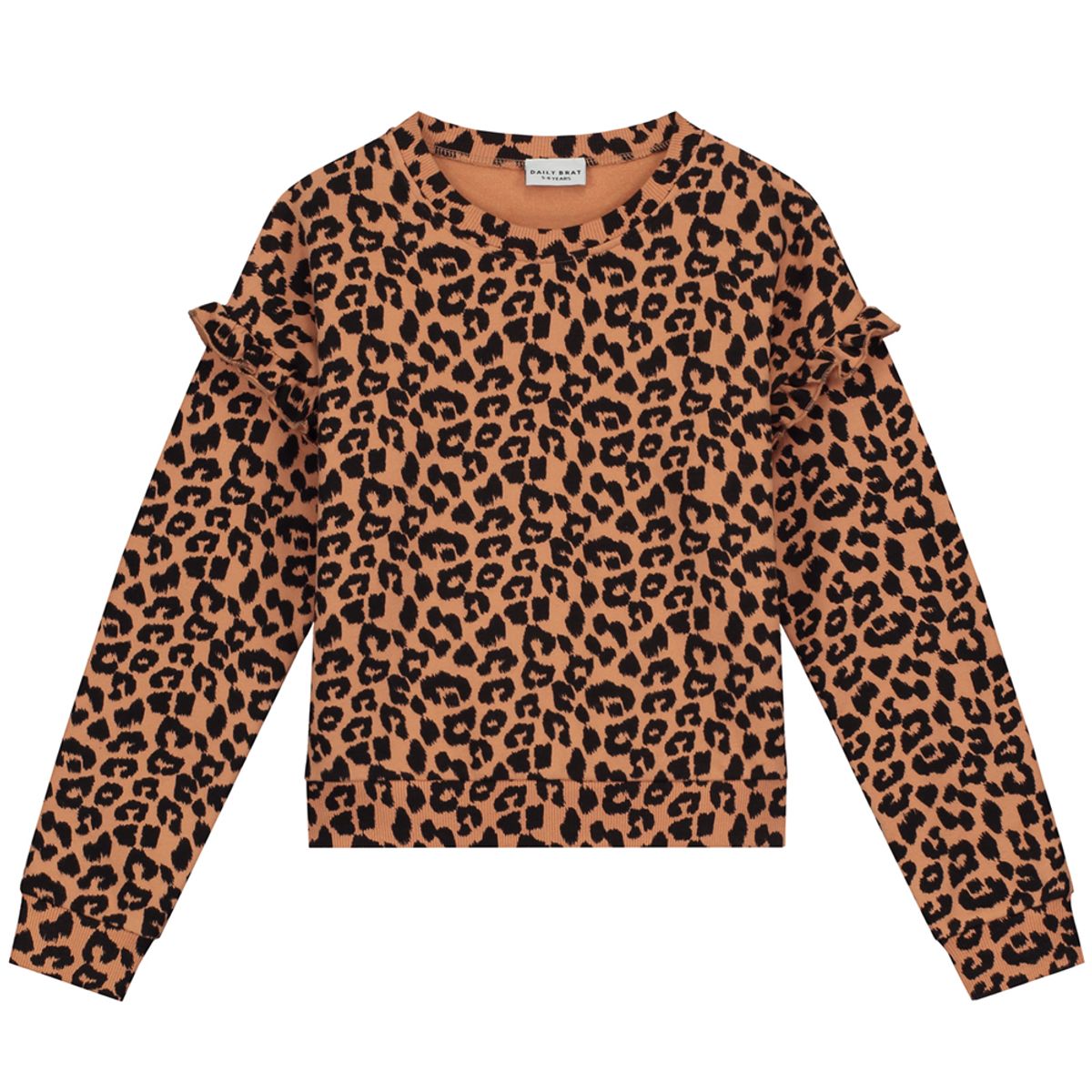 Organic leopard bluse (5-6 år)