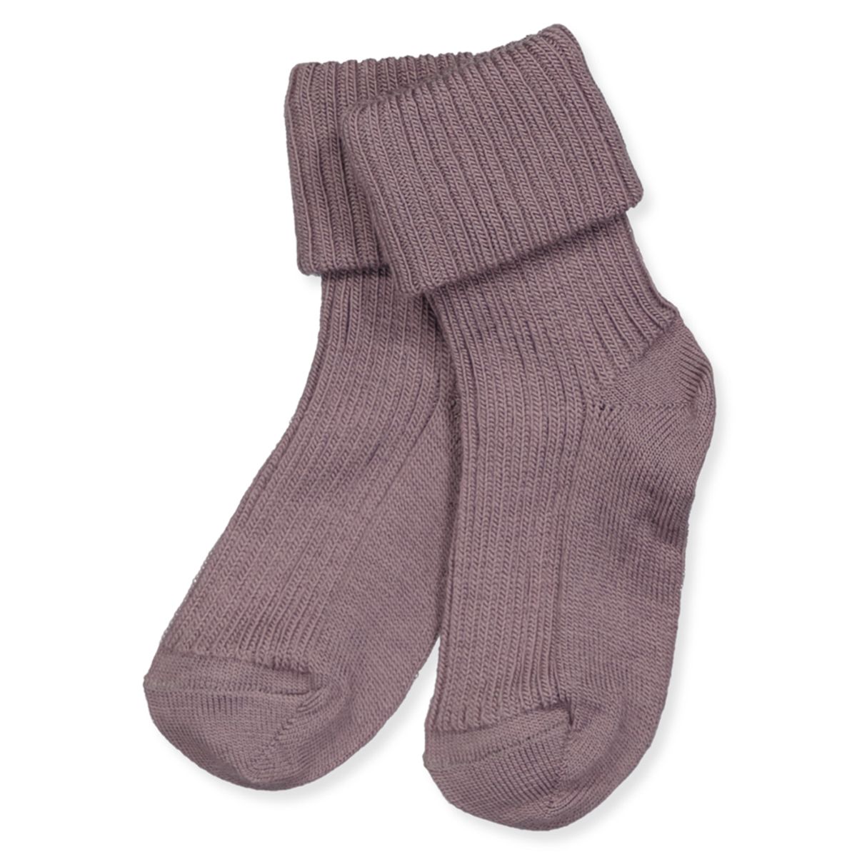 Dark purple dove uld rib babystrømper (17-18)