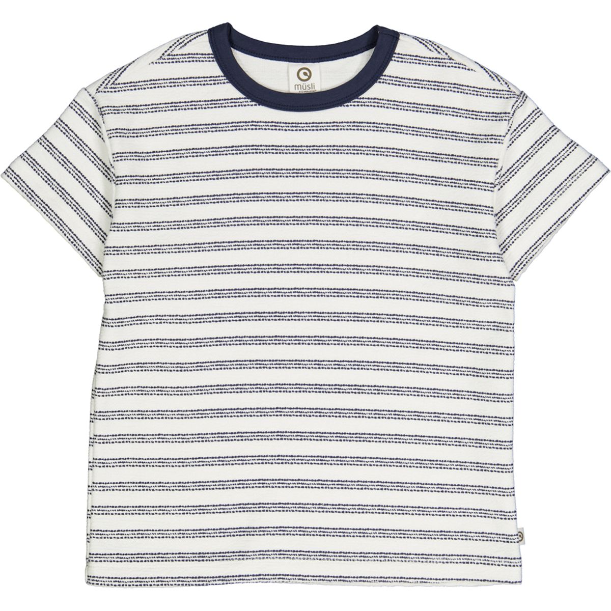 Organic stribet t-shirt (4 år/104 cm)